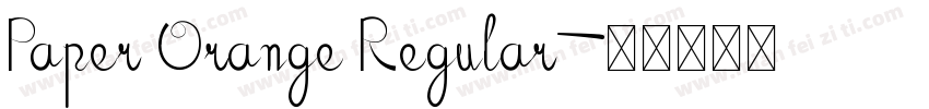 Paper Orange Regular字体转换